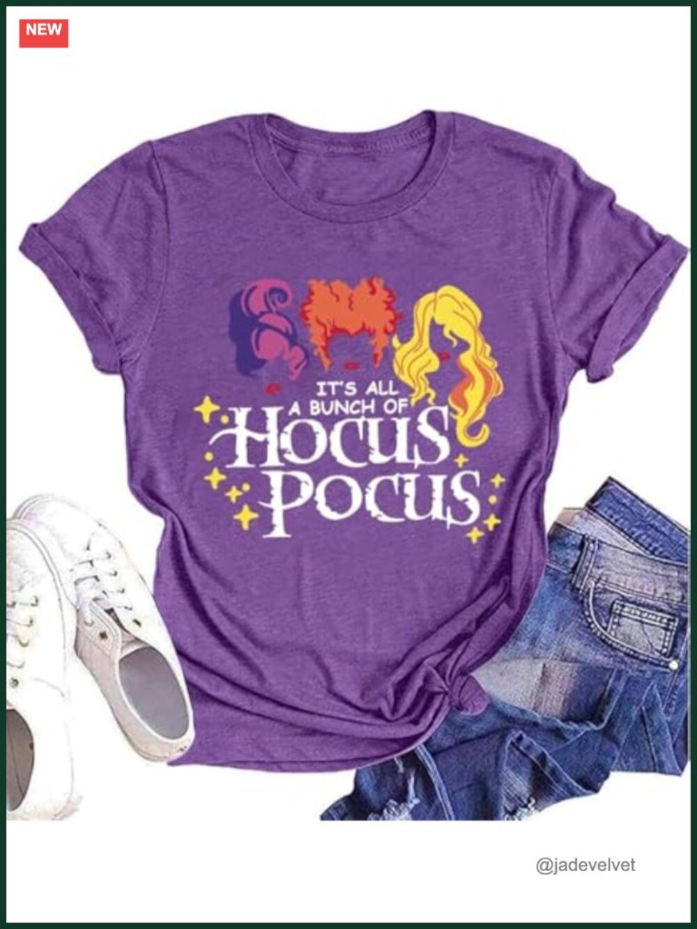 Women's Halloween Graphic T-Shirt Short Sleeve Crew Neck Hocus Pocus Tee